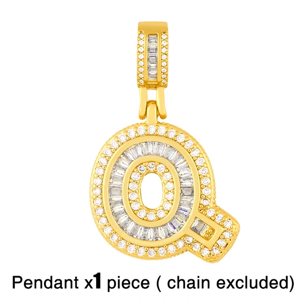 New accessories 26 English letters necklace hip hop Cuban chain European and American trend personality necklace nkr69