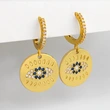 Clearance earrings2023 earrings women's European and American temperament sunflower earrings inlaid zircon earrings eru81