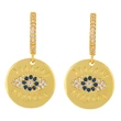 Clearance earrings2023 earrings women's European and American temperament sunflower earrings inlaid zircon earrings eru81