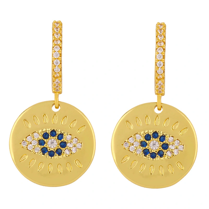 Clearance earrings2023 earrings women's European and American temperament sunflower earrings inlaid zircon earrings eru81