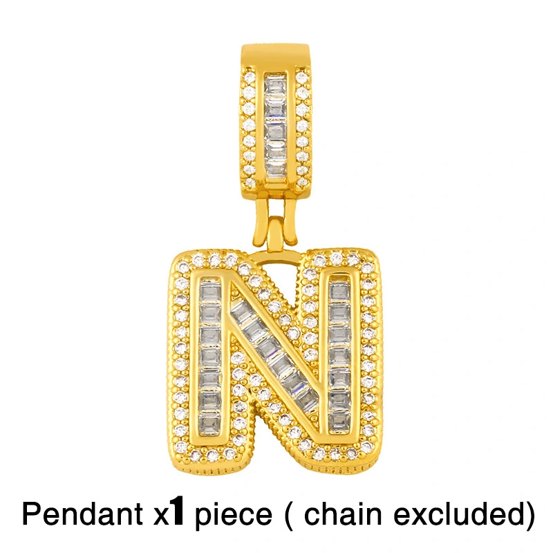 New accessories 26 English letters necklace hip hop Cuban chain European and American trend personality necklace nkr69