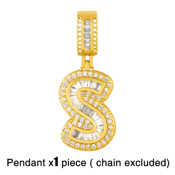 New accessories 26 English letters necklace hip hop Cuban chain European and American trend personality necklace nkr69