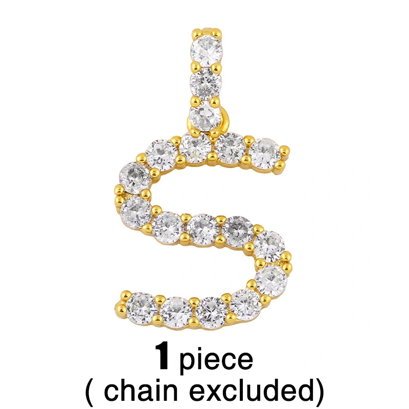 New accessories 26 English letters necklace European and American creative jewelry diamond letter necklace female nkr75