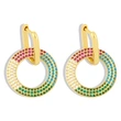 Clearance accessories fashion net red earrings female temperament cool style round earrings inlaid with zircon earrings eru93