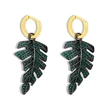 Clearance European and American temperament cold style leaf earrings female personality diamond earrings niche design earrings eru96