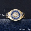 New e-commerce product: men's ring with zircon diamond strap, creative and fashionable hip-hop zircon ring jewelry
