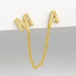 earrings creative earrings simple cold style chain butterfly earrings letter AM diamond earrings female erv07