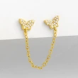 earrings creative earrings simple cold style chain butterfly earrings letter AM diamond earrings female erv07