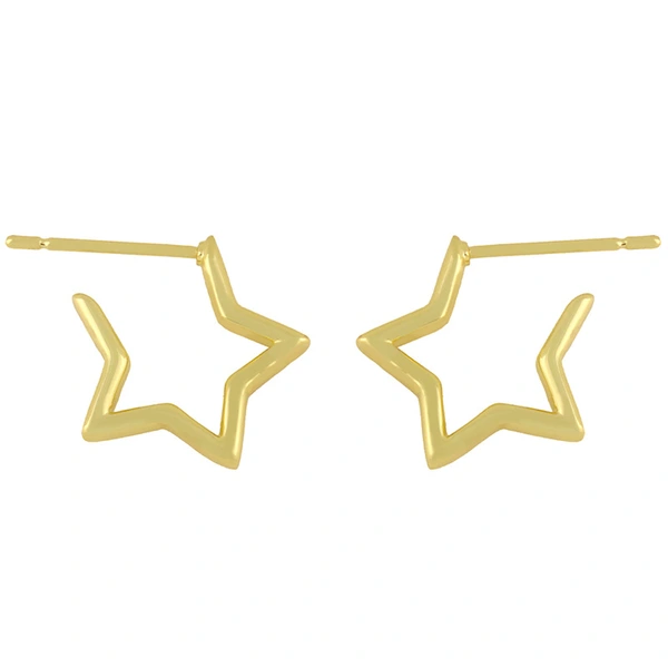 Clearance European and American five-pointed star earrings minimalist cold style metal love heart earrings female personality earrings erv11