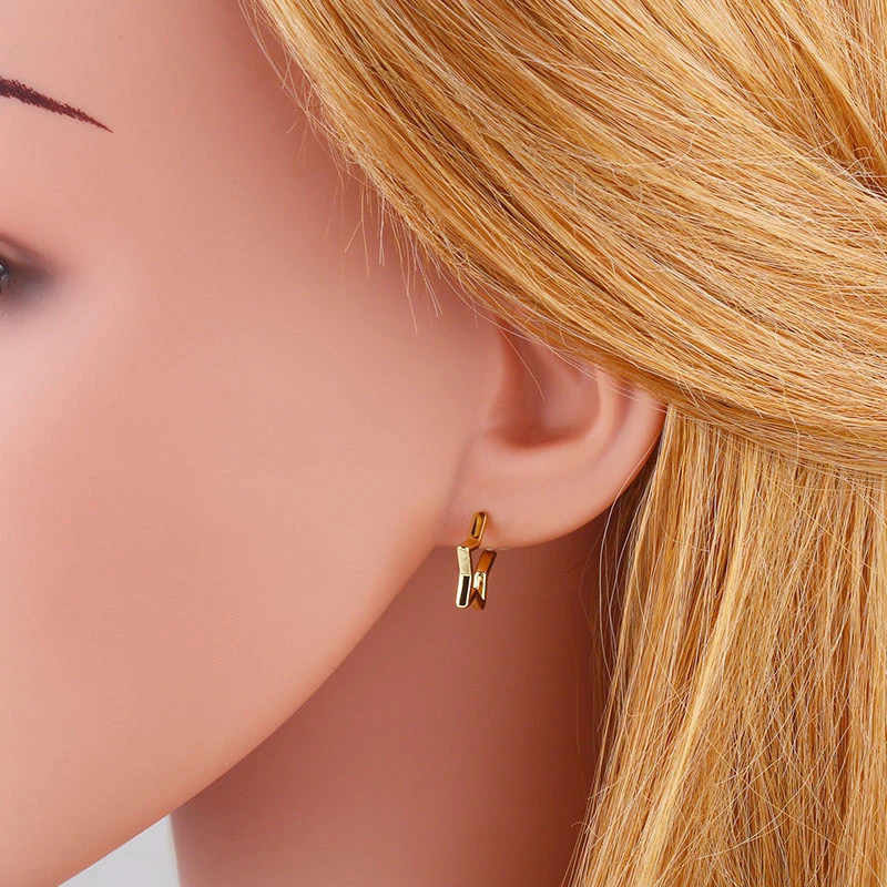 Clearance European and American five-pointed star earrings minimalist cold style metal love heart earrings female personality earrings erv11