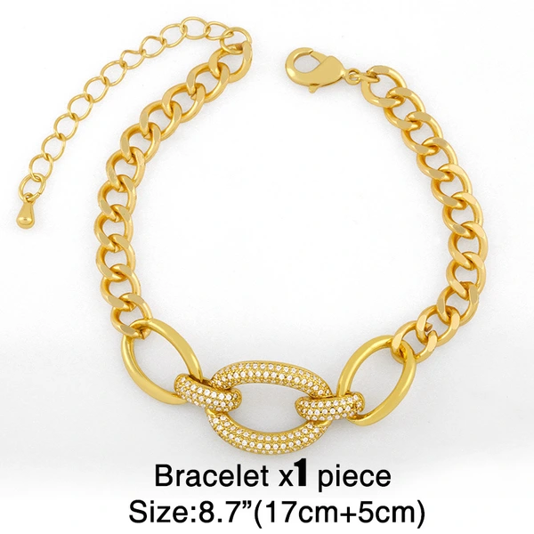 Thick chain necklace clavicle necklace female European and American cool style necklace simple personality net celebrity geometric necklace nks08