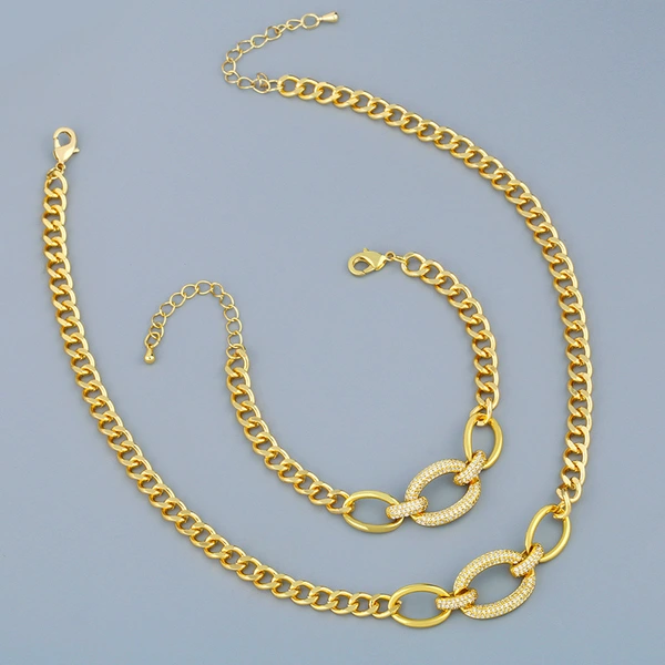 Thick chain necklace clavicle necklace female European and American cool style necklace simple personality net celebrity geometric necklace nks08