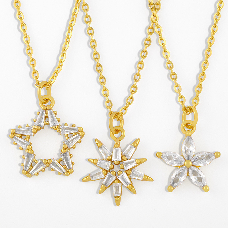 Clearance flower necklace women's niche design light luxury clavicle chain cold style temperament necklace nks12