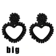 2023 autumn and winter new fashion heart-shaped earrings hand-woven rice beads peach heart earrings ear jewelry erv15