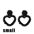 2023 autumn and winter new fashion heart-shaped earrings hand-woven rice beads peach heart earrings ear jewelry erv15