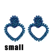 2023 autumn and winter new fashion heart-shaped earrings hand-woven rice beads peach heart earrings ear jewelry erv15