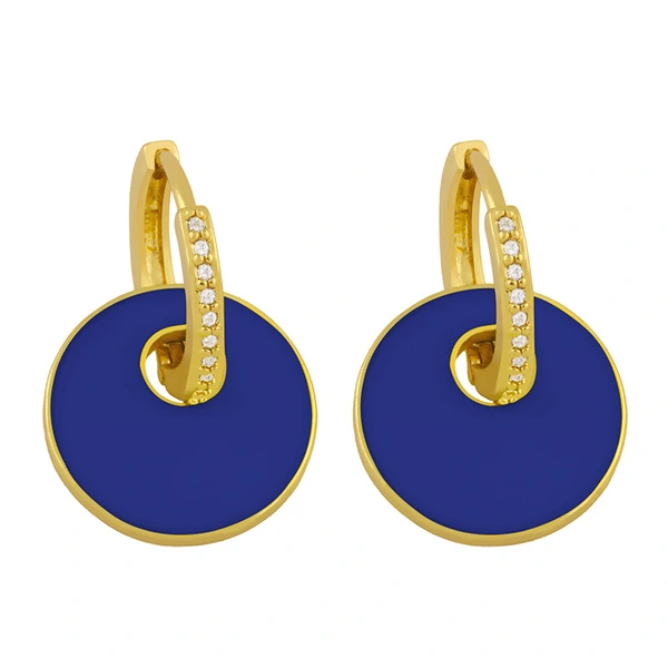 Clearance earrings European and American personality geometric round earrings female INS style niche design earrings female erv16