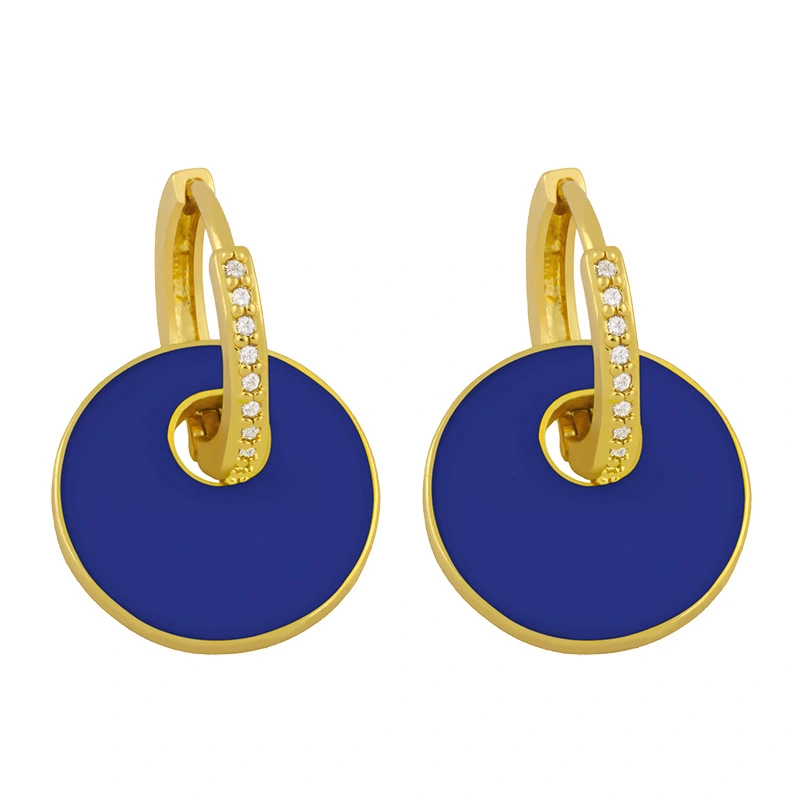 Clearance earrings European and American personality geometric round earrings female INS style niche design earrings female erv16