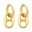 Clearance European and American new jewelry geometric popular personality earrings women's small lock-shaped smooth earrings erv22