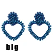 2023 autumn and winter new fashion heart-shaped earrings hand-woven rice beads peach heart earrings ear jewelry erv15
