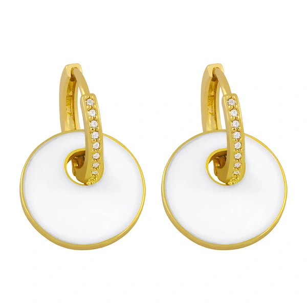 Clearance earrings European and American personality geometric round earrings female INS style niche design earrings female erv16