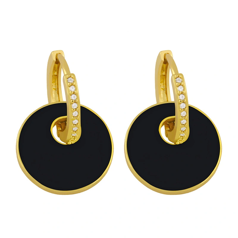 Clearance earrings European and American personality geometric round earrings female INS style niche design earrings female erv16