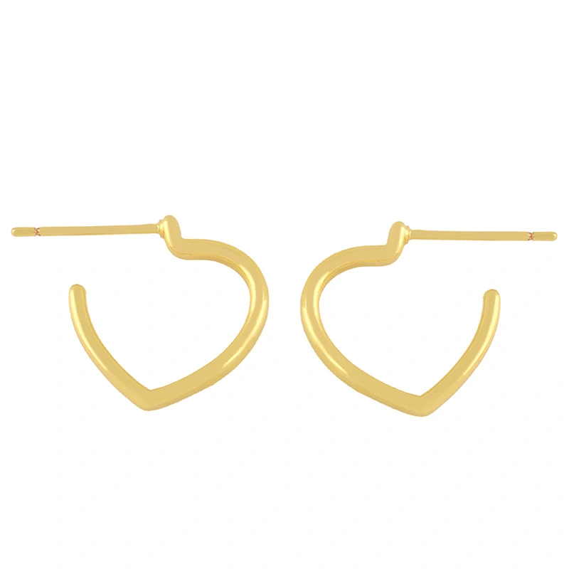 Clearance European and American five-pointed star earrings minimalist cold style metal love heart earrings female personality earrings erv11