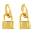 Clearance European and American new jewelry geometric popular personality earrings women's small lock-shaped smooth earrings erv22