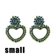 2023 autumn and winter new fashion heart-shaped earrings hand-woven rice beads peach heart earrings ear jewelry erv15