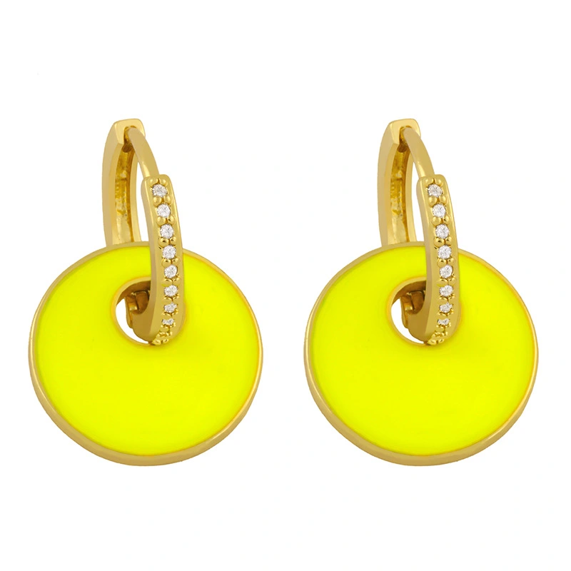 Clearance earrings European and American personality geometric round earrings female INS style niche design earrings female erv16