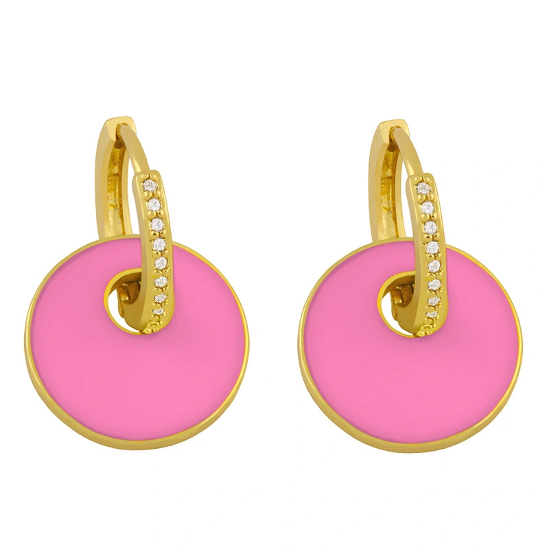 Clearance earrings European and American personality geometric round earrings female INS style niche design earrings female erv16