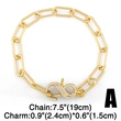 Bracelet women's simple light luxury high-end Internet celebrity bracelet style Cuban chain bracelet brc58
