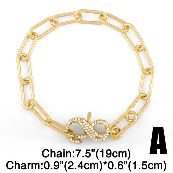 Bracelet women's simple light luxury high-end Internet celebrity bracelet style Cuban chain bracelet brc58