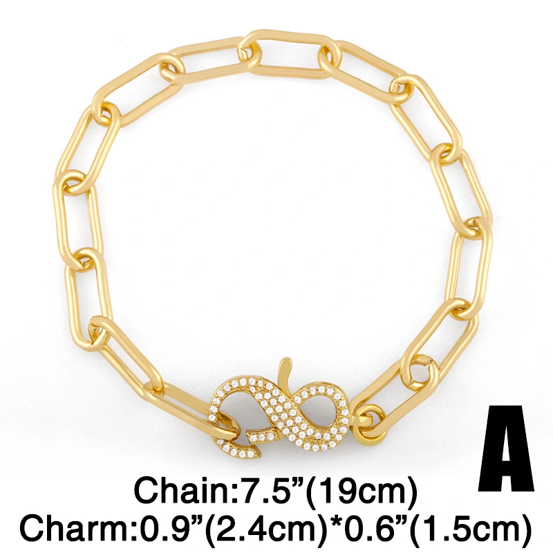 Bracelet women's simple light luxury high-end Internet celebrity bracelet style Cuban chain bracelet brc58