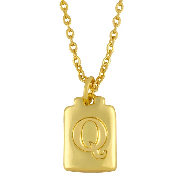 Clearance simple European and American glossy letter necklace accessories 26 English pendant necklace clavicle chain nks24