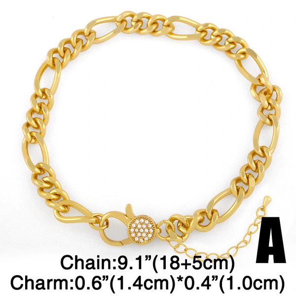 Clearance bracelet European and American Internet celebrity lock bracelet female niche design original Cuban chain hand jewelry brc59