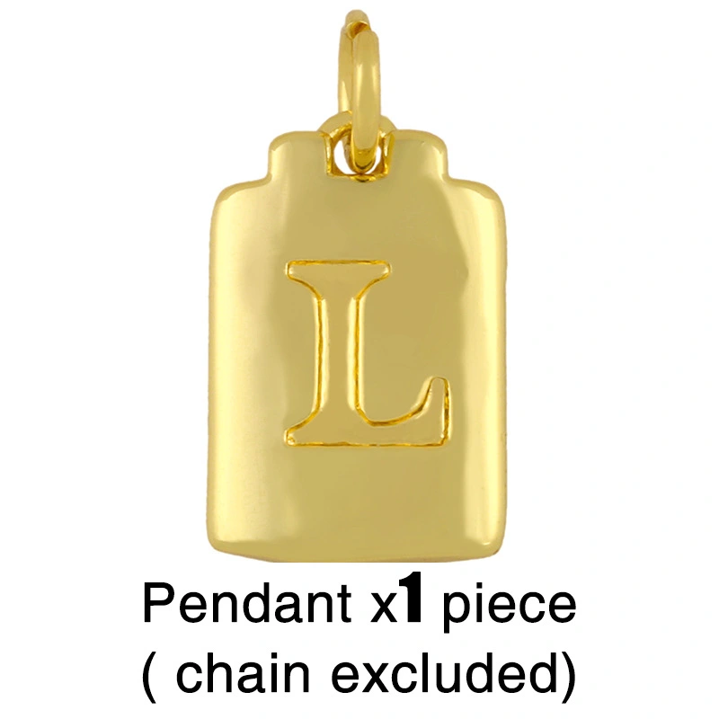 European and American popular Cuban necklace 26 letters pendant necklace hip hop necklace hiphop necklace nks36