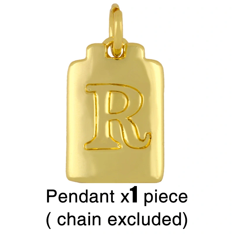 European and American popular Cuban necklace 26 letters pendant necklace hip hop necklace hiphop necklace nks36