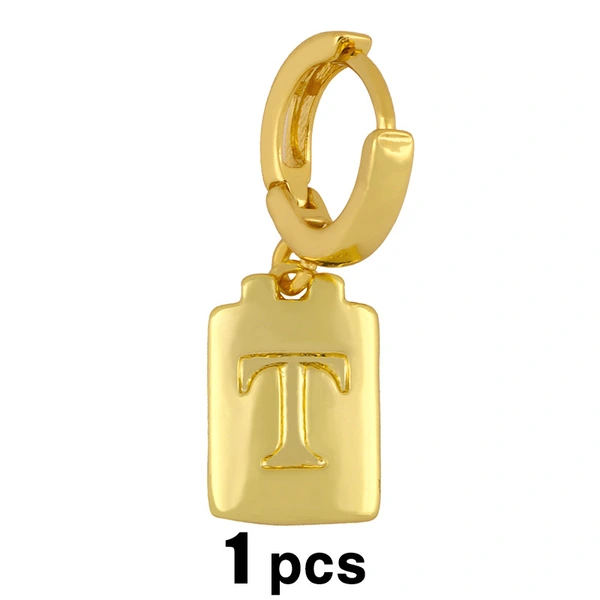 earring creative European and American temperament earrings simple square glossy letter earrings 26 letter earrings erv25