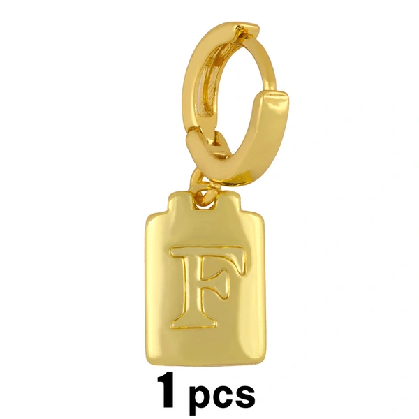 earring creative European and American temperament earrings simple square glossy letter earrings 26 letter earrings erv25