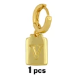 earring creative European and American temperament earrings simple square glossy letter earrings 26 letter earrings erv25