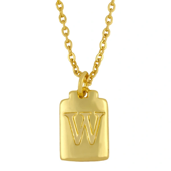 Clearance simple European and American glossy letter necklace accessories 26 English pendant necklace clavicle chain nks24