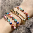 New accessories bohemian color vintage evil eye women's bracelet adjustable bracelet brc64