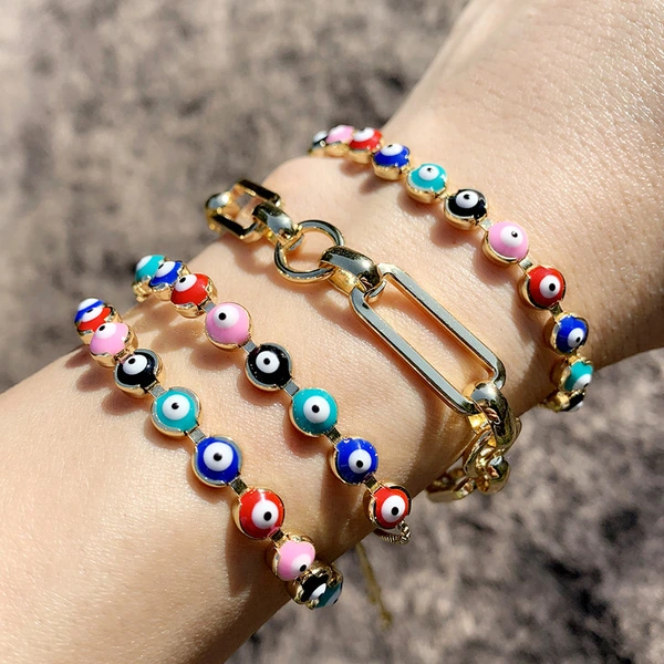 New accessories bohemian color vintage evil eye women's bracelet adjustable bracelet brc64