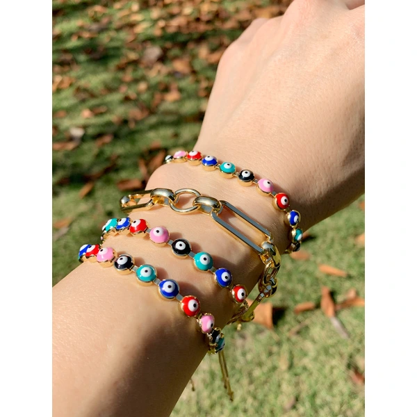 New accessories bohemian color vintage evil eye women's bracelet adjustable bracelet brc64