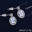    New style atmospheric versatile oval zircon copper earrings European and American temperament earrings wholesale