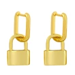 Clearance European and American exaggerated Internet celebrity lock earrings cold style metal earrings earrings retro earrings female erv45