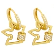 Clearance European and American earrings cold style temperament pin earrings ear buckle female niche all-match crown earrings erv59