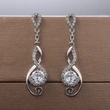 Fashionable new teardrop earrings, creative women's zircon earrings, exquisite wedding earrings, earrings wholesale
