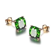 Hot selling personalized square earrings for women, Mori style all-match zircon earrings, hot selling wholesale